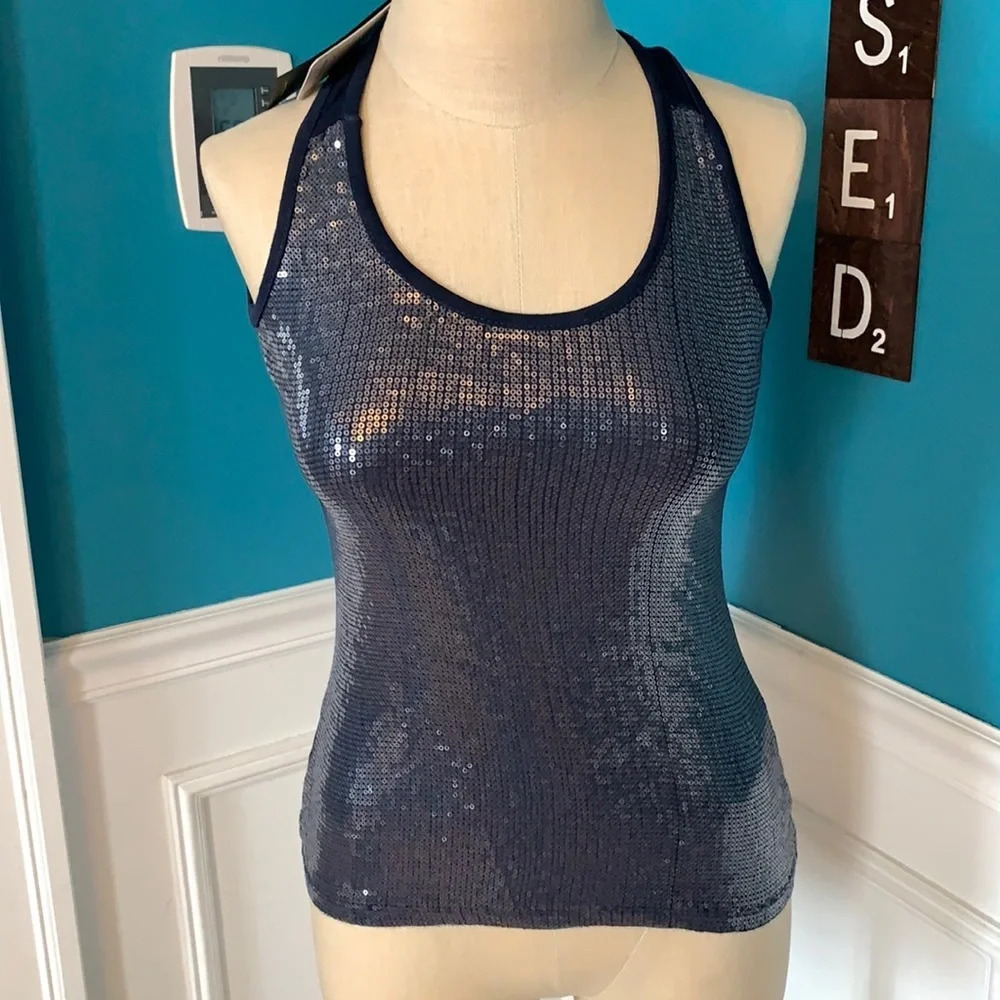 NWT! NT by Amati blue sequin tank top